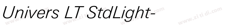 Univers LT StdLight字体转换